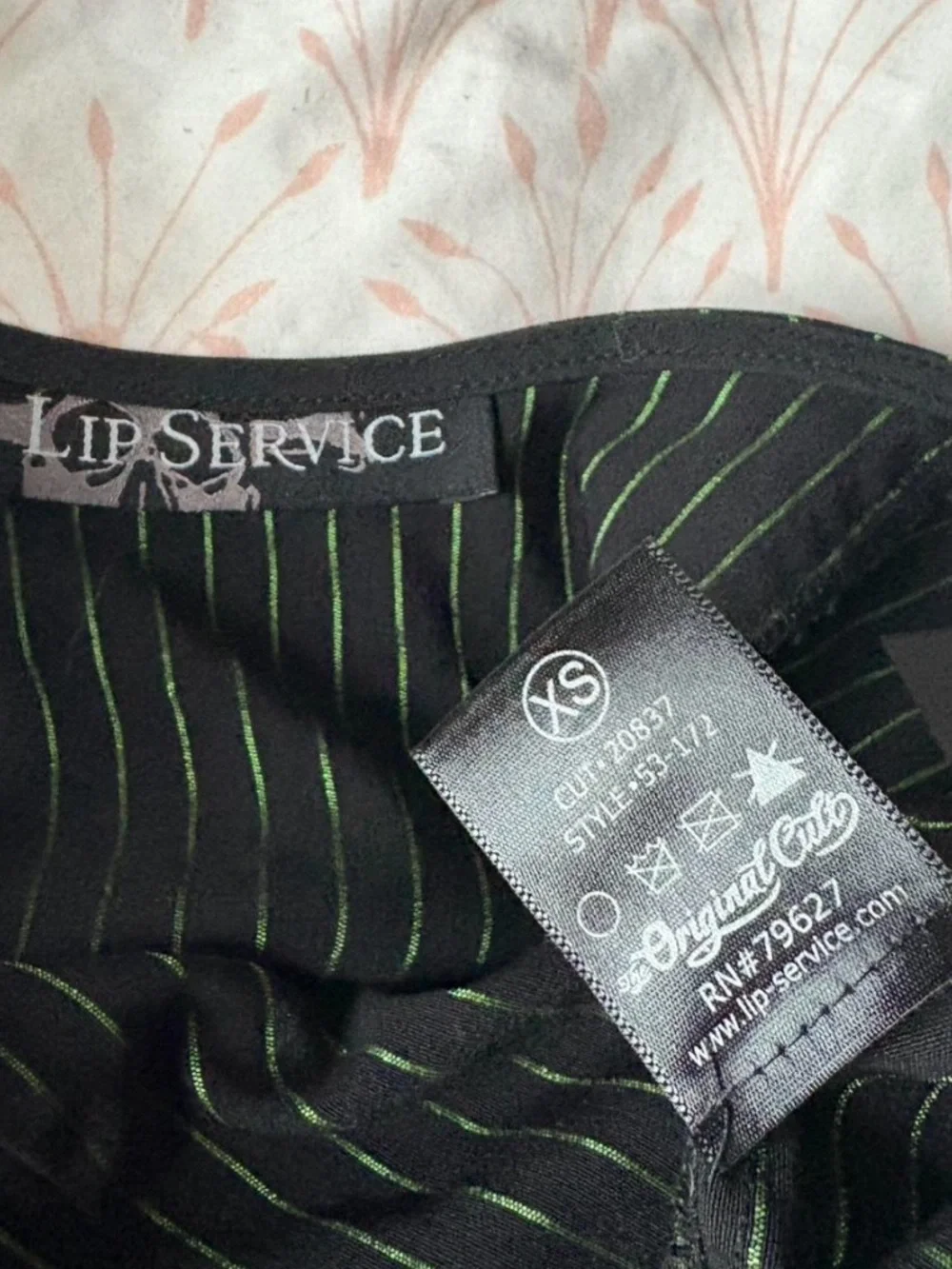 Lip Service Strappy Corset Pinstripe Mini Dress in Black - Picture 5 of 5